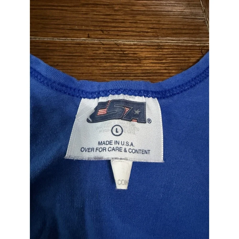 Vintage Kansas Jayhawks Men’s Size L Made In USA Blue Tank Top